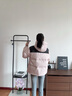 波司登25新款羽絨服男女同款情侶冬季短款潮流連帽外套B250246330 寒露粉|1956 M 165/88A 體重約110-120斤 曬單實(shí)拍圖