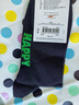 Happy Socks女男秋冬款情侶純色黑色穿搭襪子中筒襪 黑色綠 1雙 M 36-40 曬單實(shí)拍圖