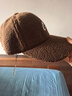 CACUSS帽子女士秋冬季棒球帽保暖防風(fēng)顯臉小鴨舌帽韓版百搭太陽(yáng)帽咖啡 曬單實(shí)拍圖