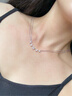 APM Monaco蝴蝶雙鏈可調節項鏈女款鎖骨鏈首飾設計感禮物送女友毛衣鏈 曬單實(shí)拍圖