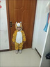 G.DUCKKIDS童裝兒童睡衣春秋季小恐龍衣服男童家居服純棉連體睡袋女孩 小老虎黃色【秋冬法蘭絨】 110 尺碼4~5歲【100-110cm】 曬單實(shí)拍圖