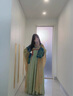 重回漢唐春辰錦原創(chuàng  )唐制復原齊胸襦裙套裝披帛漢服女裝 上藍下綠齊胸套裝/現貨 M 160 曬單實(shí)拍圖