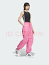 adidas工裝風(fēng)經(jīng)典寬松運(yùn)動(dòng)褲女秋季阿迪達(dá)斯官方三葉草JD1126   淺玫紅色   XS 曬單實(shí)拍圖
