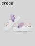 卡駱馳（CROCS）秋冬新品休閑鞋秋冬洞洞鞋貝雅暖絨暖棉|206633 白/淡紫 -577(建議買(mǎi)大一碼) 40 (250mm) 曬單實(shí)拍圖
