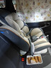 貝倍適（BAYBETSS）兒童安全座椅汽車(chē)用0-4-12歲寶寶360度旋轉嬰兒車(chē)載坐椅ISOFIX 米灰色【遮陽(yáng)棚+上拉帶+側保護】 曬單實(shí)拍圖