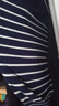 茵曼（INMAN）大翻領(lǐng)撞色條紋毛衣女2025春季新款時(shí)尚收腰百搭舒適針織上衣 寶藍色 XL 曬單實(shí)拍圖