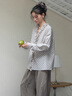 UR【UR設(shè)計(jì)師系列】秋冬款女裝破洞針織開(kāi)衫UWA940021 淡藍(lán) S 曬單實(shí)拍圖