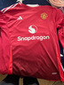 JY24 25曼聯(lián)球衣主場(chǎng)長(cháng)袖足球服長(cháng)款 Manchester united Jersey 印號碼 L 曬單實(shí)拍圖