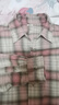 優(yōu)衣庫【驚喜價(jià)】女裝法蘭絨襯衫/格紋長(cháng)袖襯衣25秋冬新款481173 12 桃紅色 S /155/80A 曬單實(shí)拍圖