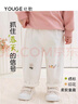 幼歌（YOUGE）嬰幼兒2024新款森系直筒牛仔褲柔軟時(shí)髦百搭蘿卜褲 牛仔藍(66-90cm兩用襠) 100 cm 曬單實(shí)拍圖