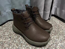 Edick意大利風(fēng)品牌羊毛雪地靴男皮毛一體靴子男鞋冬季保暖加絨加厚抗寒 奢侈品牌-棕色 39 （按平時(shí)運動(dòng)鞋尺碼下單） 曬單實(shí)拍圖