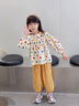 鄰家米其（LINJIAMIQI）女小童套裝秋裝蝴蝶結2025新款秋季寶寶兒童裝女孩春秋小孩衣服 XT2003-黃色 110 碼/身高100-110cm（3-4歲） 曬單實(shí)拍圖