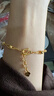 周六福雙層鏈足金999黃金手鏈女生日禮物計價(jià)AB073447  約4.42g 15+2cm 曬單實(shí)拍圖