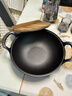 鐵仕達（Telssida）鑄鐵加厚雙耳迷你小炒鍋無(wú)涂層煎鍋不粘煲鍋燉鍋干鍋油炸鍋元寶鍋 曬單實(shí)拍圖