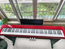 卡西歐（CASIO）電鋼琴便攜PX-S1100/PXS3100重錘88鍵智能觸屏火星紅成人專(zhuān)業(yè)考級 PX-S1100紅+原裝一體琴架+琴凳 曬單實(shí)拍圖