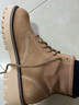馬登2026年秋冬新款男士中幫真牛皮馬丁靴厚底美式復古休閑工裝靴 沙色   43 曬單實(shí)拍圖