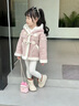 G.DUCKKIDS小黃鴨童裝女童外套秋冬季兒童呢子大衣女小童加絨保暖小女孩上衣 粉色 110 尺碼4~5歲【100-110cm】cm 曬單實(shí)拍圖