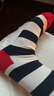 Happy Socks秋冬款襪子女男襪多巴胺戶(hù)外波點(diǎn)黑色棉襪中筒襪 白色條紋 1雙 M 36-40 曬單實(shí)拍圖