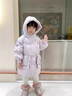 G.DUCKKIDS小黃鴨童裝女童羽絨服2024新款洋氣冬季女寶寶加厚中長(cháng)款兒童冬裝 米白 100 建議2~3歲【 90-100cm】cm 曬單實(shí)拍圖