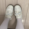 麓格立女鞋德訓鞋女新款厚底百搭小白鞋運動(dòng)板鞋子女輕便舒適經(jīng)典休閑鞋 白蘭小貓 36 曬單實(shí)拍圖