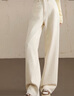 美麗衣櫥米白色高街寬松闊腿直筒牛仔褲女2025春秋百搭休閑純棉褲子女 曬單實(shí)拍圖