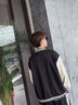 真維斯（Jeanswest）重磅棒球服男春秋季寬松潮流百搭外套青少年學(xué)生開(kāi)衫夾克男女同款 黑色(復古字體胸標) L (體重120-140斤左右) 曬單實(shí)拍圖