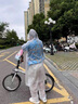 古旭自行車(chē)騎行雨衣初中學(xué)生專(zhuān)用上學(xué)長(cháng)款便攜全身防暴雨男女加厚雨披 分體*1套-白【均碼套裝】加厚雨褲送雨鞋 XXXL 【建議身高165CM以下】 曬單實(shí)拍圖