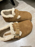 百思圖2025冬季新款勃肯鞋時(shí)尚潮流復古加絨保暖女單鞋B3047DM5【預售】 駝色 低幫款 36 曬單實(shí)拍圖