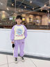 G.DUCKKIDS女童庫洛米加絨套裝兒童洋氣韓版衛(wèi)衣秋冬裝女寶寶加厚馬甲三件套 紫色三件套 120 cm 曬單實拍圖