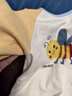 婧麒兒童長(cháng)袖t恤春秋季純棉打底衫嬰兒新款男童上衣女童寶寶衣服 小蜜團 90 cm 曬單實(shí)拍圖