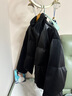 VEROMODA羽絨服女光澤感90白鴨絨短款面包服325423003 黑色 M 曬單實(shí)拍圖
