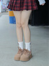 人本（RENBEN）學(xué)院風(fēng)百搭厚底增高舒適運動(dòng)鞋女鞋2025春秋高顏值韓系復古棕板鞋 曬單實(shí)拍圖