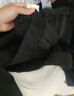 才子（TRIES）休閑褲男春秋款舒彈垂感刺繡標直筒褲修身彈力商務(wù)純色西裝褲 黑色 33 84cm 曬單實(shí)拍圖