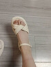 冶芷厚底羅馬涼鞋法式百搭一字扣配裙子小眾高級感時(shí)尚夏季鞋子女 米白色 37 曬單實(shí)拍圖