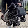 愛(ài)貝麗嬰兒推車(chē)輕便雙向一鍵收車(chē)可坐可躺高景觀(guān)四輪萬(wàn)向0-3歲新生兒 MAX6 12克拉（無(wú)燈版） 曬單實(shí)拍圖