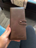 GIOIO日本進(jìn)口品質(zhì)錢(qián)包男士真皮長(cháng)款2026新款手拿包頭層純牛皮卡包一體 咖啡色(防盜刷) 曬單實(shí)拍圖