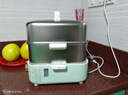 美的（Midea）鎖嫩艙mini電蒸鍋 多功能家用電鍋蒸包子鍋電熱鍋煮蛋器蒸燉鍋不銹鋼雙層蒸籠大容量ZGC2818X99 曬單實(shí)拍圖