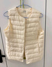 雪中飛經(jīng)典新款基礎舒適輕薄羽絨便捷短款保暖羽絨小馬甲輕盈便攜舒適 黎蔓卡其|7202-女 M 165/88A 曬單實(shí)拍圖