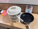 羅婭1000W折疊電煮鍋旅行鍋出差小電鍋1-2人電炒鍋分體式電火鍋電熱鍋宿舍鍋多功能鍋 2L滿鍋 雙鍋配置 曬單實(shí)拍圖