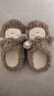 名創(chuàng  )優(yōu)品（MINISO）棉拖鞋女小羊咩咩秋冬防滑包跟拖鞋保暖毛絨可愛(ài)月子家居情侶鞋 深灰【半包跟款】 38-39 (260mm) 【適合37/38碼穿】 曬單實(shí)拍圖