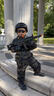 梓嘉福兒童特種服裝兵全套作戰服迷彩訓練服兒童夏令營(yíng)迷彩服學(xué)生表演服 黑鷹（長(cháng)袖）套裝三+大槍 130 適合50斤左右 曬單實(shí)拍圖
