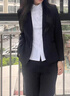 韓曼柯（HANMANKE）西裝外套女商務(wù)面試職業(yè)正裝休閑日常黑色西服外套小個(gè)子通勤穿搭 曬單實(shí)拍圖