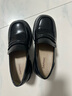 達芙妮單鞋女軟底小皮鞋百搭樂(lè )福鞋日常通勤一腳蹬女鞋子 黑色 36  曬單實(shí)拍圖