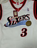 MITCHELL & NESS官方Mitchell&Ness76人艾弗森球衣00-01賽季球迷版復古運動(dòng)背心 白色1 M 曬單實(shí)拍圖