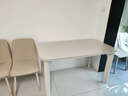 林氏家居奶油風(fēng)巖板餐桌小戶(hù)型吃飯桌子家用客廳大象腿餐桌椅組合LS575R1 【1桌4椅|1.4米】餐桌+餐椅211 曬單實(shí)拍圖