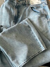 優(yōu)衣庫男女同款寬松廓形牛仔褲/彎刀鐮刀褲子加長(cháng)款25秋冬480739 62 粉藍色 25 /160/64A 曬單實(shí)拍圖