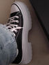 匡威（Converse）匡威AII Star經(jīng)典黑色松糕底厚底增高復古男女休閑帆布鞋/A08258C A08258C黑色高幫 36.5 (230mm) 曬單實(shí)拍圖