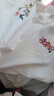 燦圖白色設計感刺繡純棉短袖t恤女夏季重磅寬松五分半袖潮流正肩上衣 白色 L 【建議100-120斤】 曬單實(shí)拍圖