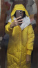 獨孤伽羅初高中少女羽絨服中長(cháng)款90白鴨絨黃白雙面穿連帽女秋冬外套學(xué)生寬 黃白兩面穿服 S 曬單實(shí)拍圖
