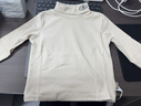 童泰（TONGTAI）寶寶打底衫春秋嬰兒衣服男女童休閑外出T恤高領(lǐng)翻領(lǐng)上衣米白90cm 曬單實(shí)拍圖